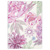 Patroon met roze bloemen klembord (Achterkant)