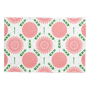 patroon met roze bloemen kussensloop