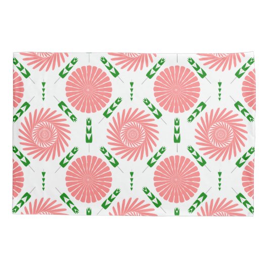 patroon met roze bloemen kussensloop (Achterkant)