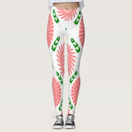 patroon met roze bloemen leggings