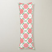 patroon met roze bloemen lichaamskussen (Voorkant Verticaal)