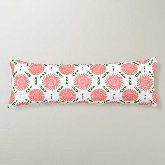 patroon met roze bloemen lichaamskussen (Voorkant)