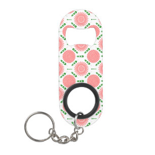 patroon met roze bloemen mini flessenopener