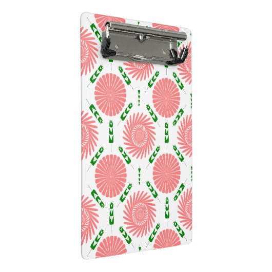 patroon met roze bloemen mini klembord (Schuin)