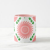 patroon met roze bloemen mok (Midden)