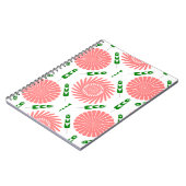 patroon met roze bloemen notitieboek (Linkerzijde)