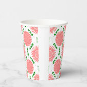 patroon met roze bloemen papieren bekers (Rechts)
