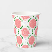 patroon met roze bloemen papieren bekers (Voorkant)