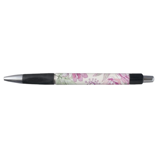 Patroon met roze bloemen pen (Voorkant)