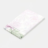 Patroon met roze bloemen post-it® notes (Schuin)