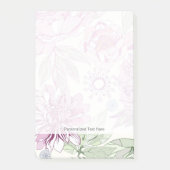 Patroon met roze bloemen post-it® notes (Voorkant)