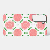 patroon met roze bloemen samsung galaxy hoesje (Achterkant horizontaal)