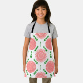 patroon met roze bloemen schort (Insitu)