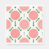 patroon met roze bloemen servet (Voorkant)