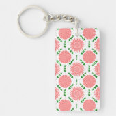 patroon met roze bloemen sleutelhanger (Voorkant)