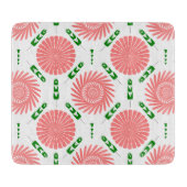 patroon met roze bloemen snijplank (Voorkant)