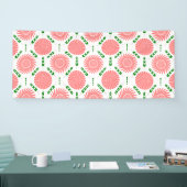 patroon met roze bloemen spandoek (Beurs)