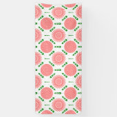 patroon met roze bloemen spandoek (Verticaal)