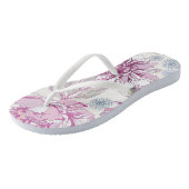 Patroon met roze bloemen teenslippers (Schuin)
