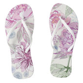 Patroon met roze bloemen teenslippers (Voetbed)