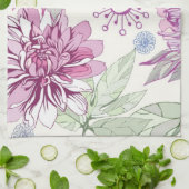 Patroon met roze bloemen theedoek (Gevouwen)