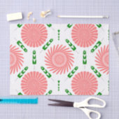 patroon met roze bloemen tissuepapier (Craft)
