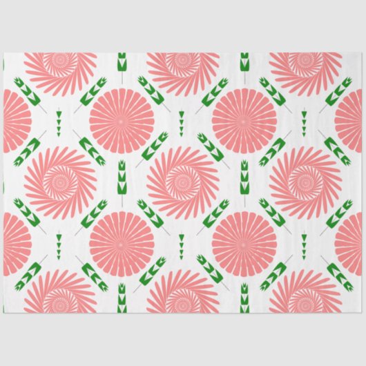 patroon met roze bloemen tissuepapier (Voorkant)