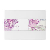 Patroon met roze bloemen uitnodigingen wikkel (Achterkant Voorbeeld)