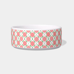patroon met roze bloemen voerbakje