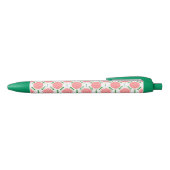 patroon met roze bloemen zwarte inkt pen (Bovenkant)