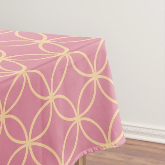 patroon met roze en roos gouden insluitende cirkel tafelkleed (Voorbeeld)