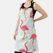 Patroon met roze flamingornamenten op een achtergr schort (Insitu)