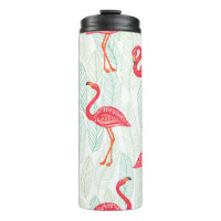 Patroon met roze flamingornamenten op een achtergr