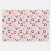 Patroon met roze kattenbroodjes inpakpapier vel (Voorkant 2)