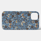 patroon met rozen en vlinder Case-Mate iPhone case (Achterkant (horizontaal))