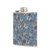 patroon met rozen en vlinder heupfles (Links)