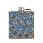 patroon met rozen en vlinder heupfles (Achterkant)