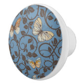 patroon met rozen en vlinder keramische knop (Rechts)