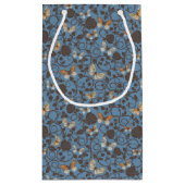 patroon met rozen en vlinder klein cadeauzakje (Achterkant)