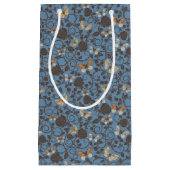 patroon met rozen en vlinder klein cadeauzakje (Voorkant)