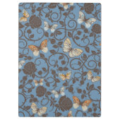 patroon met rozen en vlinder klembord (Achterkant)