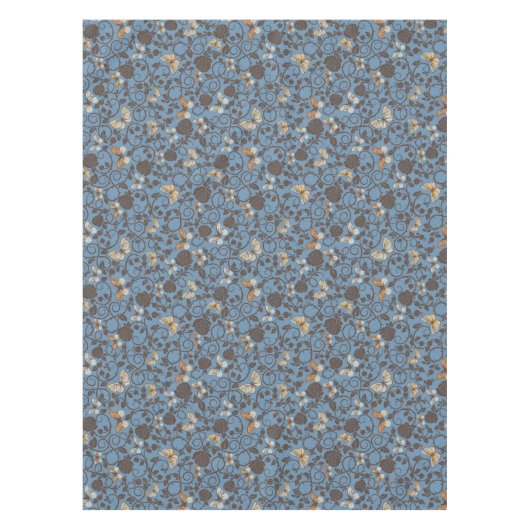 patroon met rozen en vlinder tafelkleed (Voorkant)