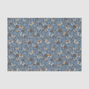 patroon met rozen en vlinder tissuepapier