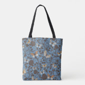 patroon met rozen en vlinder tote bag (Achterkant)