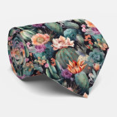 patroon met schattig gebluste cactus stropdas (Opgerold)