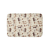 patroon met schattige honden badmat (Voorkant)