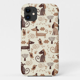 patroon met schattige honden Case-Mate iPhone case