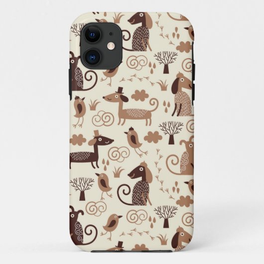 patroon met schattige honden Case-Mate iPhone case (Achterkant)