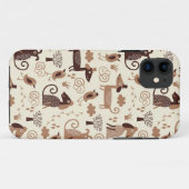 patroon met schattige honden Case-Mate iPhone case (Achterkant (horizontaal))