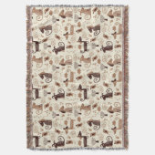 patroon met schattige honden deken (Voorkant Verticaal)